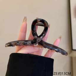 11cm Retro Leopard Print High-Grade Large Hair Claw For Women Shark Clip For Girl Barrettes Hair Accessories