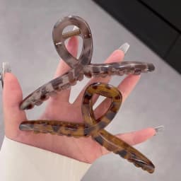 11cm Retro Leopard Print High-Grade Large Hair Claw For Women Shark Clip For Girl Barrettes Hair Accessories