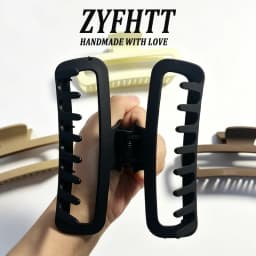 1/4pcs ZYFHTT Solid Color Matte Frosted Rectangular Hair Clip Claw For Women Daily Wear Big Shark Clip Fashion Girls Hair Clamp