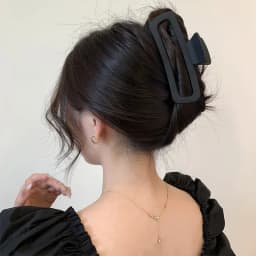 1/4pcs ZYFHTT Solid Color Matte Frosted Rectangular Hair Clip Claw For Women Daily Wear Big Shark Clip Fashion Girls Hair Clamp