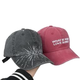 Kim Tae Hyung 'What Is Your Love Song' Concert Letter Kpop V Hat Embroidered Printed Baseball Cap Fashion Streetwear Accessory