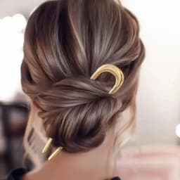 Elegant U-Shaped Hair Sticks Alloy Long Thick Hair Updo Bun French Hairpin Hair Accessories for Women Girls