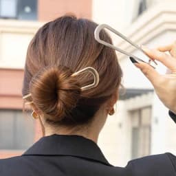Elegant U-Shaped Hair Sticks Alloy Long Thick Hair Updo Bun French Hairpin Hair Accessories for Women Girls