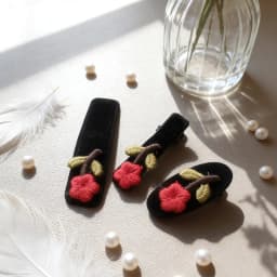 3PC Fashion Velvet with Rose Flower Hair Side Clips Vintage Hairpin for Girls Women Korean Hair Accessories