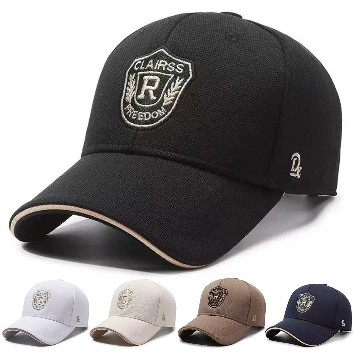 Unisex CLAIRSS R FREEDOM Embroidery Baseball Caps Spring Autumn Outdoor Adjustable Casual Hats Sunscreen Hat Sports Cap