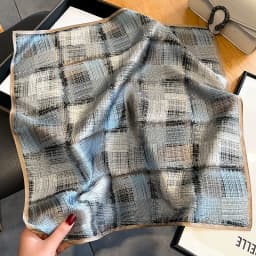 100% Mulberry Silk Small Square Scarf 53cm Real Silk Neck Scarf Women Hairband Fashion Hair Tie Bandana Bag Ribbon Foulard 2026