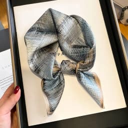 100% Mulberry Silk Small Square Scarf 53cm Real Silk Neck Scarf Women Hairband Fashion Hair Tie Bandana Bag Ribbon Foulard 2026