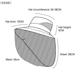 Foldable Mosquito Hat With Hidden Net Mesh Repellent Bee Protection Casual Outdoor Sunscreen Fishing Cap Panama Hat〔CC55〕