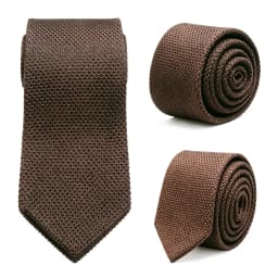 Men's Solid Color Knitted Tie New Style Fashion 8cm Knitted Tie Pure Cotton Men's Tie Business Wedding Tie Accessories Gift