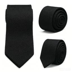 Men's Solid Color Knitted Tie New Style Fashion 8cm Knitted Tie Pure Cotton Men's Tie Business Wedding Tie Accessories Gift