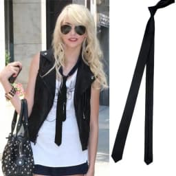 New 3cm Satin Super Slim Tie Fashion Women Man Elegant Black Neck Tie Classic Clothing Accessories Skinny Narrow Necktie