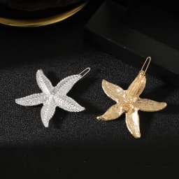 AWAYTR 1Pc Shell Starfish Hair Clips Ocean Hairpins Girls Summer Beach Bang Clip Princess Barrette Hair Accessories