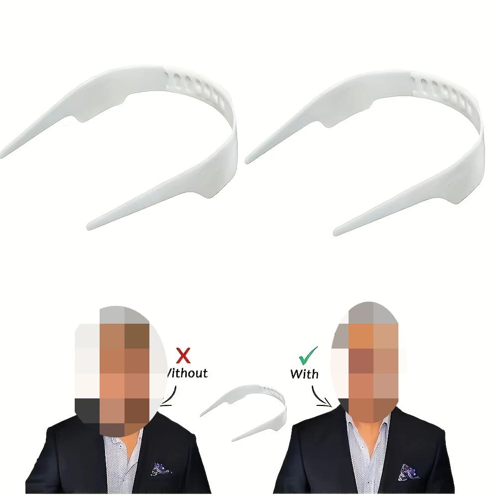 1Pc Business Collar Support Strap Adjustable Invisible Neckline Enhancer, Made of Plastic, Suitable for Men'S Shirts And Suits