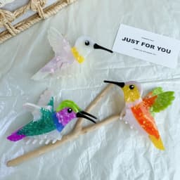Novelty Bird & Hedgehog Acetate Hair Claw Clips, Whimsical Hummingbird Parrot Shark Clips for Women Girls