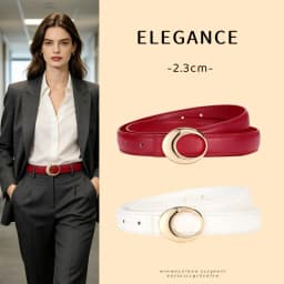 New Round Buckle Simple and Versatile Women's Belt, Fashionable and High-End, Decorative Belt for Jeans, Women's Waistband