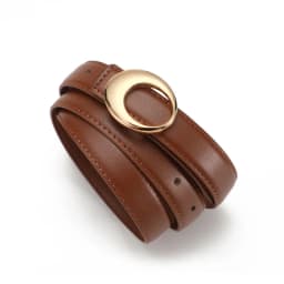 New Round Buckle Simple and Versatile Women's Belt, Fashionable and High-End, Decorative Belt for Jeans, Women's Waistband