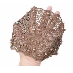 Hollow-Out Plum Blossom Beaded Headband, Elegant Wide-Brim Hair Band Covering White Hair