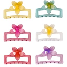 Summer New Square Egg Flower Hair Claw - Gradient Dopamine Sweet Hair Accessory for Back-of-Head Updo Shark Clip