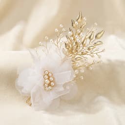 Crystal Flower Leaf Hair Clip Hairpin Headband For Women Silk Flower Hair Clip Wedding Bridal Hair Accessories Jewelry Gift
