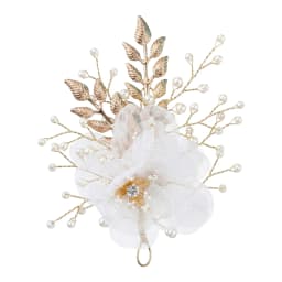 Crystal Flower Leaf Hair Clip Hairpin Headband For Women Silk Flower Hair Clip Wedding Bridal Hair Accessories Jewelry Gift