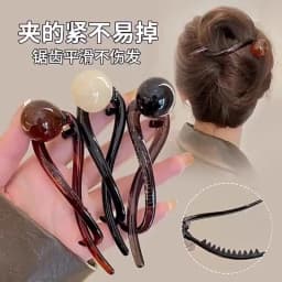 Vintage Twist Hair Clip Plastic Acrylic Bead Imitation Pearl Hairpin Twisted Design Women Girls Bridal Hair Styling Ornament