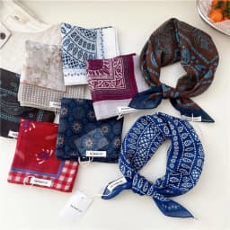 56cm Print Geometric Pattern Headscarf Scarf Square Scarves Kerchief Neckerchief Bandanas Neck Wraps Hair Ribbon Band Headband