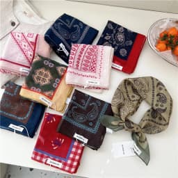 56cm Print Geometric Pattern Headscarf Scarf Square Scarves Kerchief Neckerchief Bandanas Neck Wraps Hair Ribbon Band Headband