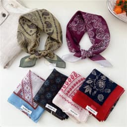 56cm Print Geometric Pattern Headscarf Scarf Square Scarves Kerchief Neckerchief Bandanas Neck Wraps Hair Ribbon Band Headband