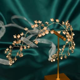 Miallo Boho Gold Branch Floral Bridal Hair Vine Wedding Forest Style Tulle Ribbon Headband Party Hair Accessories For Women 2026