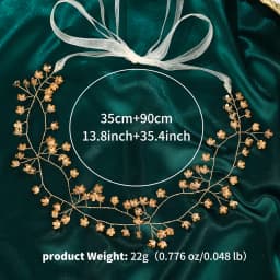 Miallo Boho Gold Branch Floral Bridal Hair Vine Wedding Forest Style Tulle Ribbon Headband Party Hair Accessories For Women 2026