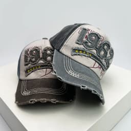New Unisex PATCH 1962 Letters Broken Style Baseball Hats Sunshade Color Block Versatile American Vintage Peaked Caps Fashion Ins