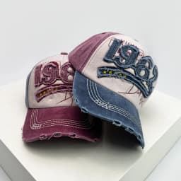 New Unisex PATCH 1962 Letters Broken Style Baseball Hats Sunshade Color Block Versatile American Vintage Peaked Caps Fashion Ins