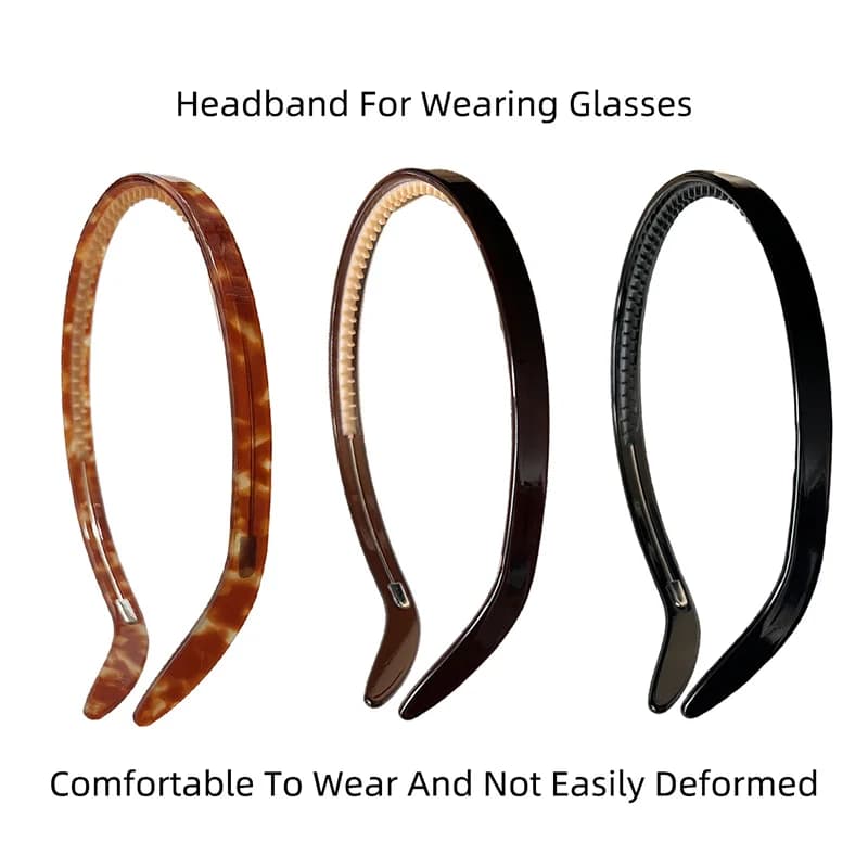 A headband suitable for wearing glasses~FRANCE Gold Headband from South Korea, French Retro Leopard Print Color