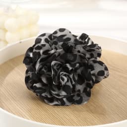 Elegant & Retro! Leopard - print Camellia Hair Clips - Stylish Fabric for Women. Hand - wash Only. Ideal for Fall & Winter.