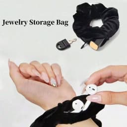 1/3/5pcs Portable Hidden Safe Sight Secret Hair Tie Storage Case Hair Scrunchie With Zipper Hide Key Cash Jewelry Travel Outdoo