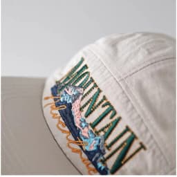 Retro Embroidered 5-panel Baseball Cap for Men and Women Summer Outdoor Leisure Sunscreen Quick-drying Flat-brimmed Camping Hat