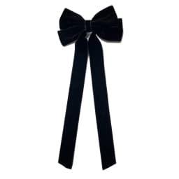 Velvet Hair Clip for Women Elegant Handmade Black Red Green Double Bows Barrette Pin Long Tassel Hair Accessories Christmas Gift