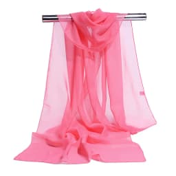 Korean Women Wedding Evening Party Dress Scarf Solid Color Transparent Chiffon Silk Scarf Summer Beach Towel Sunscreen Shawl R22