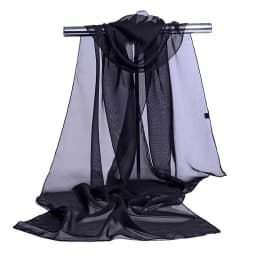 Korean Women Wedding Evening Party Dress Scarf Solid Color Transparent Chiffon Silk Scarf Summer Beach Towel Sunscreen Shawl R22