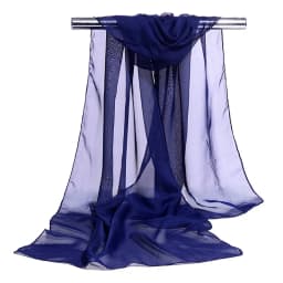 Korean Women Wedding Evening Party Dress Scarf Solid Color Transparent Chiffon Silk Scarf Summer Beach Towel Sunscreen Shawl R22
