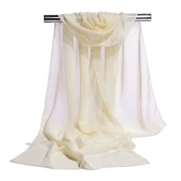 Korean Women Wedding Evening Party Dress Scarf Solid Color Transparent Chiffon Silk Scarf Summer Beach Towel Sunscreen Shawl R22