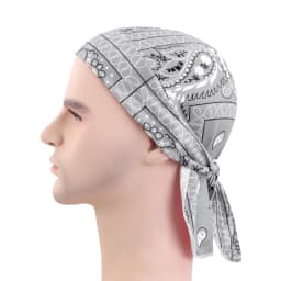 New Paisley Print Hip Hop Turban Cap Elastic Head Wraps Breathable Casual Durags Candy Color Durag Unisex Bandana Pirate Hats