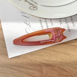 South Korea France Gold Label Cute Kitten Mimi Duck billed Clip French Versatile Caramel Hairpin Clip Side Clip