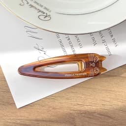 South Korea France Gold Label Cute Kitten Mimi Duck billed Clip French Versatile Caramel Hairpin Clip Side Clip