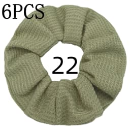 6pcs/lot Candy Color Scrunchies Elastic Hair Band Women Girls Ponytail Holder Rubber Accessories Waffle fabric