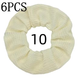 6pcs/lot Candy Color Scrunchies Elastic Hair Band Women Girls Ponytail Holder Rubber Accessories Waffle fabric
