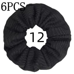 6pcs/lot Candy Color Scrunchies Elastic Hair Band Women Girls Ponytail Holder Rubber Accessories Waffle fabric