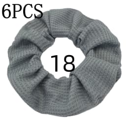 6pcs/lot Candy Color Scrunchies Elastic Hair Band Women Girls Ponytail Holder Rubber Accessories Waffle fabric