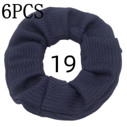 6pcs/lot Candy Color Scrunchies Elastic Hair Band Women Girls Ponytail Holder Rubber Accessories Waffle fabric