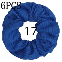 6pcs/lot Candy Color Scrunchies Elastic Hair Band Women Girls Ponytail Holder Rubber Accessories Waffle fabric